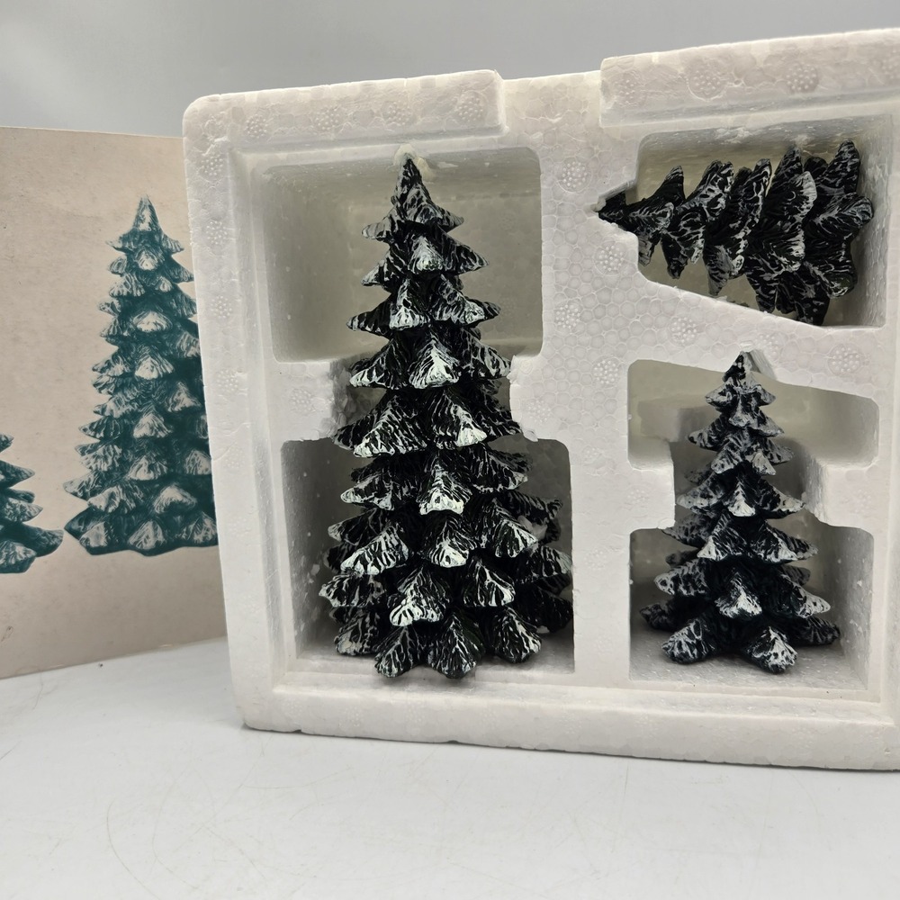 Department 56‎ Village Evergreen Trees Set Of 3 Accessory Retired Winter 52051